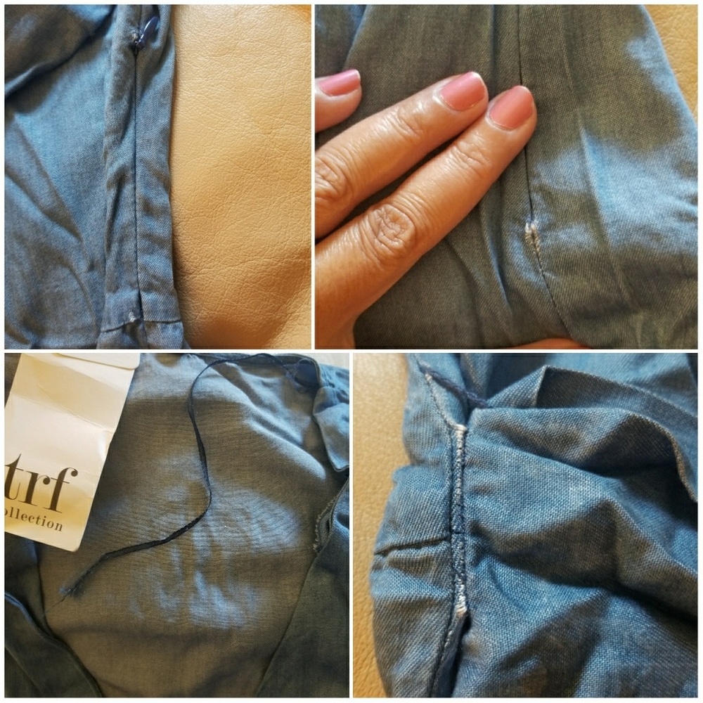 ❤SOLD❤ ZARA // CHAMBRAY BELTED KIMONO ROMPER - Picture 8 of 8